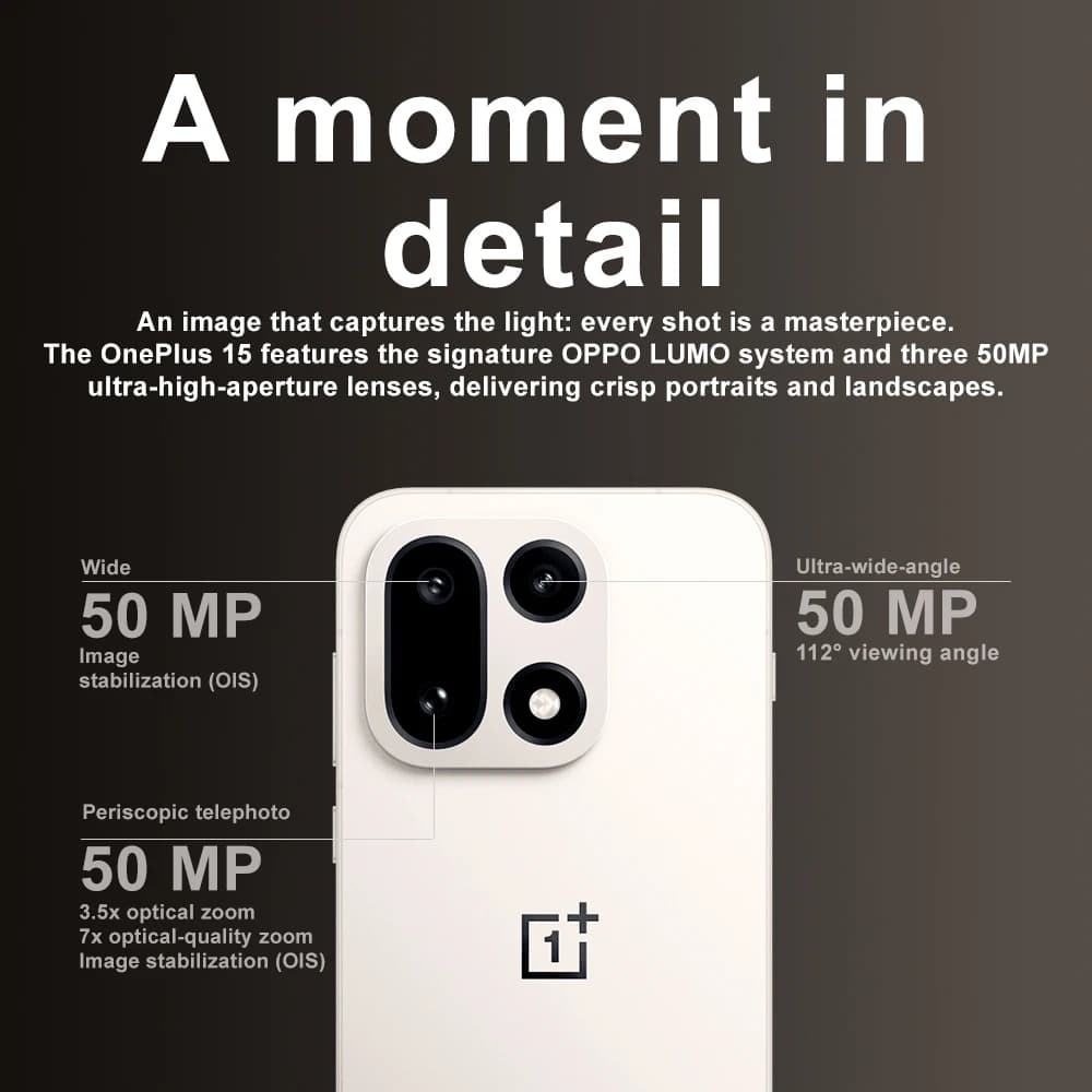 Chinese Version OnePlus 15 Unlocked 5G Smartphone Snapdragon 8 Elite Gen 5 6.78'' 165Hz Screen 50MP Camera 7300mAh Battery NFC - 3