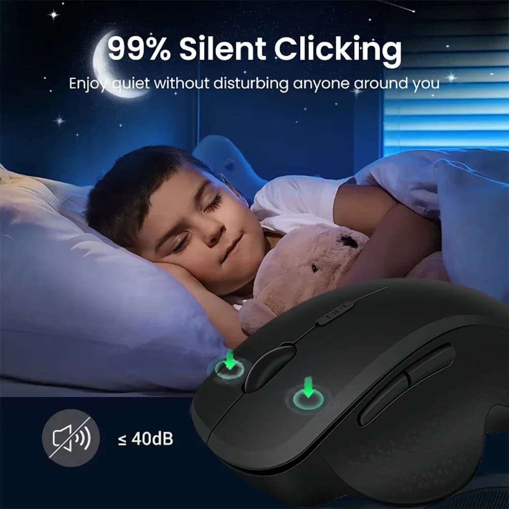 Dual-Mode Bluetooth 5.2 Mouse 2.4G Wireless Mouse  6 Keys Rechargeable Gaming Mouse 1600DPI Optical Mouse For PC Laptop Tablet - 5