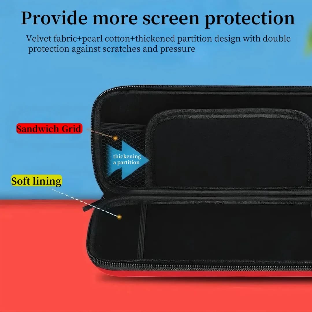 حقيبة حمل واقية لوحدة تحكم نينتندو سويتش 2 المحمولة للسفر حقيبة تخزين غطاء صلب لملحقات سويتش 2 - 3