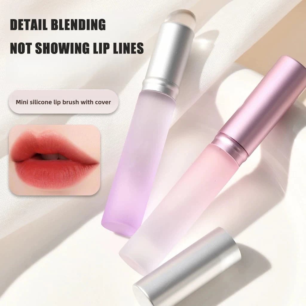 Mini Silicone Lip Makeup Brush Concealer Brushe With Cover Lip Mask Applicators Lip Gloss Brush Women Lipstick Brush Beauty Tool - 2