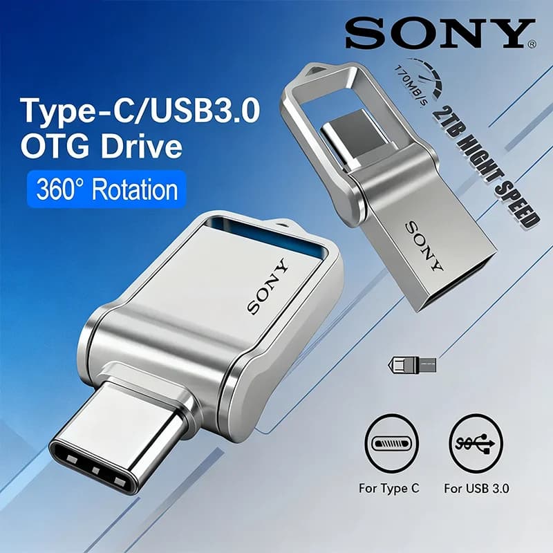 سوني ميتال ميني بن درايف يو اس بي تايب-سي او تي جي 2 تيرا بايت/1 تيرا بايت/512 جيجا بايت/256 جيجا بايت نقل فائق السرعة ذاكرة بحجم الجيب للهاتف