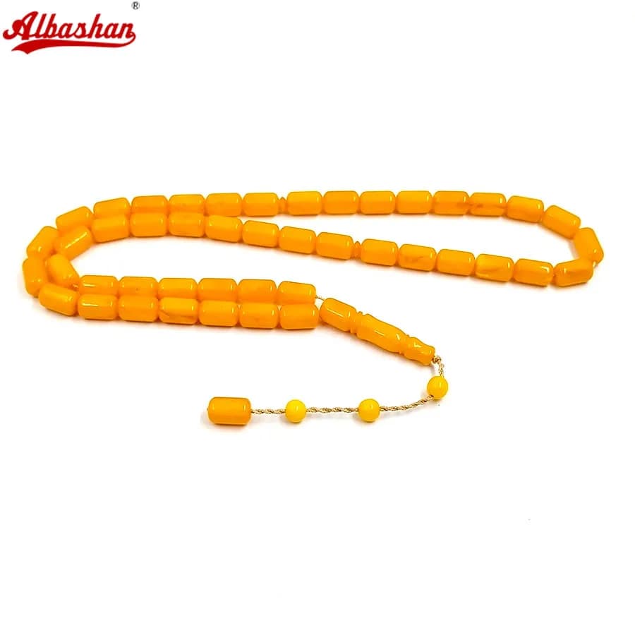 Tasbih Bakelat Yellow Resin misbaha bracelet ramadan eid gifts turkish jewelry Arabic accessories Eid Mubarak