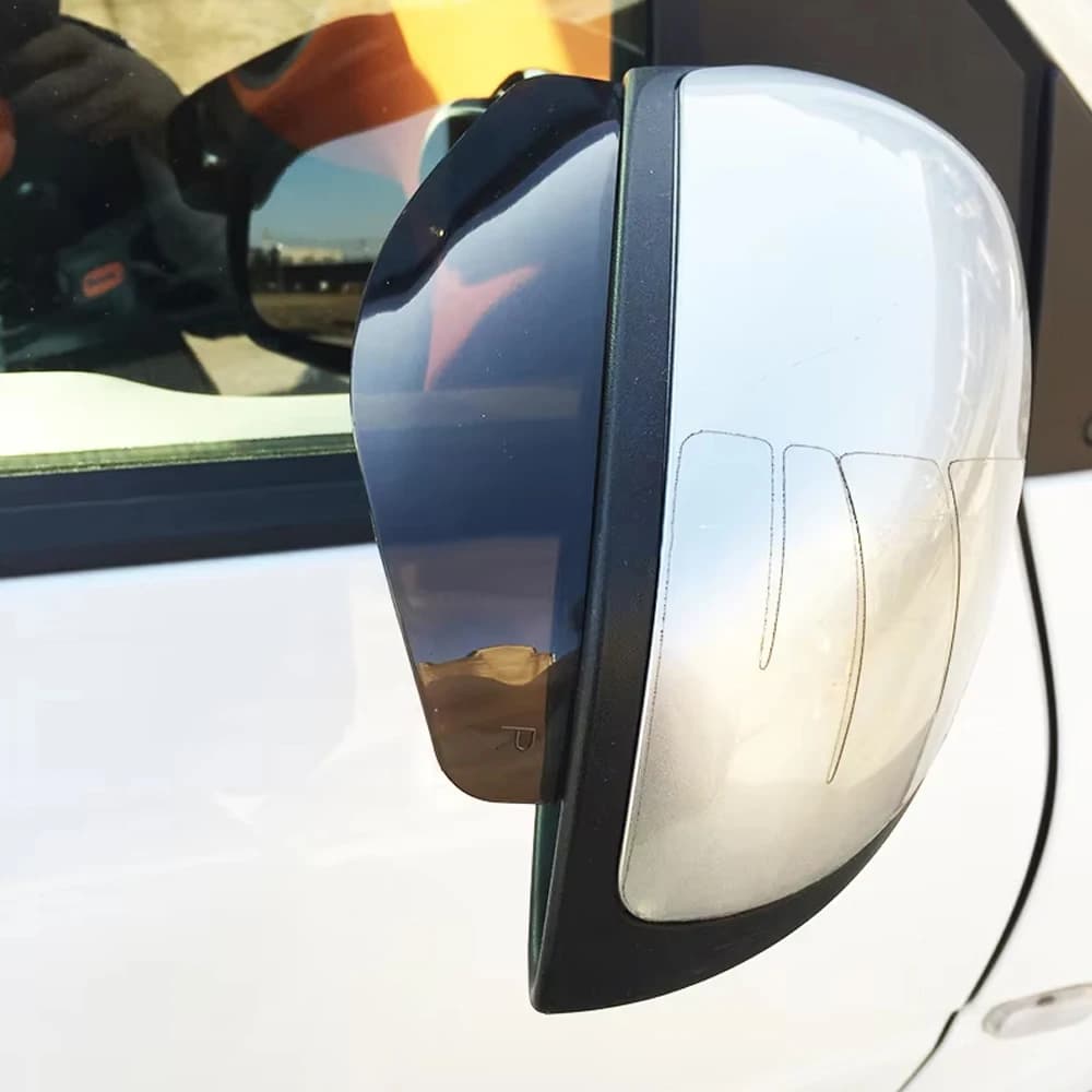 2Pcs Car Rearview Mirror Visor Baffle Rain Shield Eyebrow Mirror Deflector Cover Accessories For Smart 451 453 fortwo forfour - 3