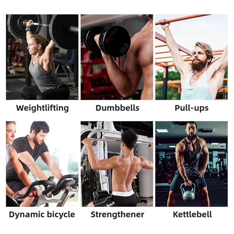 حزام مساعد لتمارين السحب، دعم للمعصم، قفازات دعم، مناسب لتمارين الضغط والسحب، بار أفقي مساعد - 6