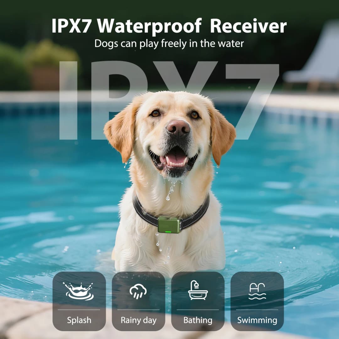 Electric Dog Training Collar 300M Remote Control Pet Puppy Dog Bark Stop Collar IPX7 Waterproof Rechargeable Anti Barking Device - 4