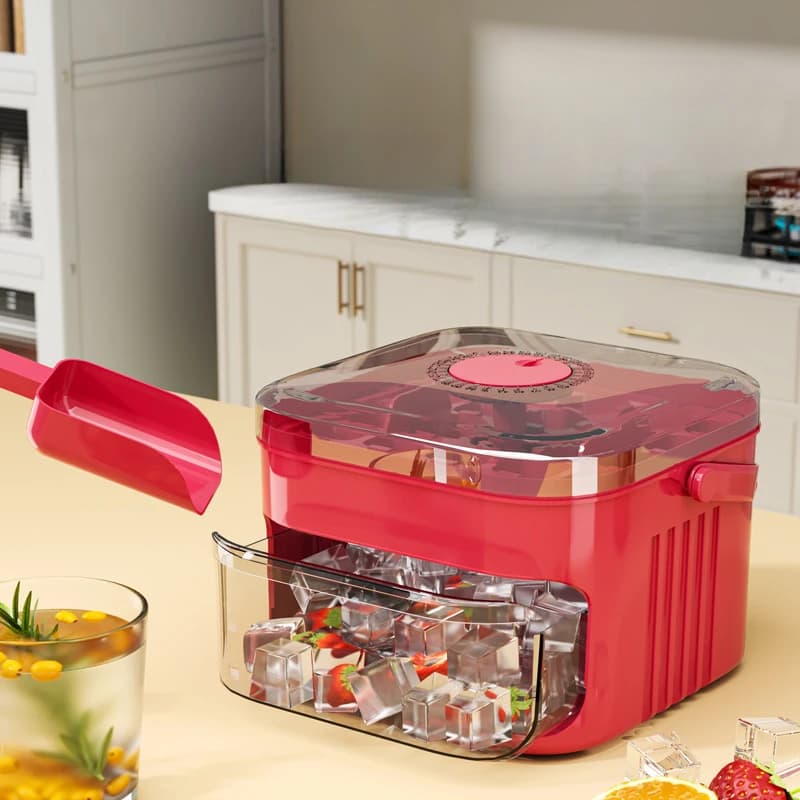 Press Ice Tray Ice Cube Mold Ice Box Ice Making Tool Large Capacity Ice Storage Ice Maker - 2