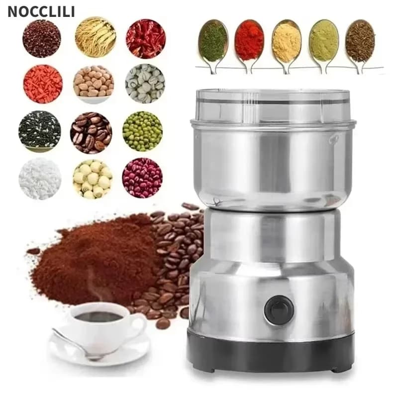 Mini Electric Grinder 300ml Ultrafine Pulverizer for Baby Food Coffee Spice Pepper Grain Mill with 2/4 Blades Household Use
