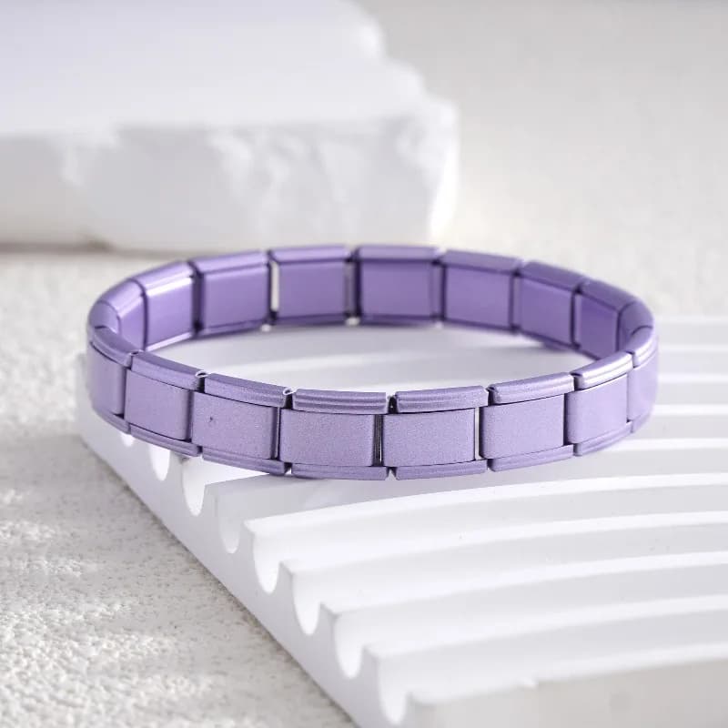 2025 New Men and Women Starry Colors 18 Pieces Italian Charm Fit 9mm Stainless Steel Modular Bracelet Wholesale Jewelry - 4