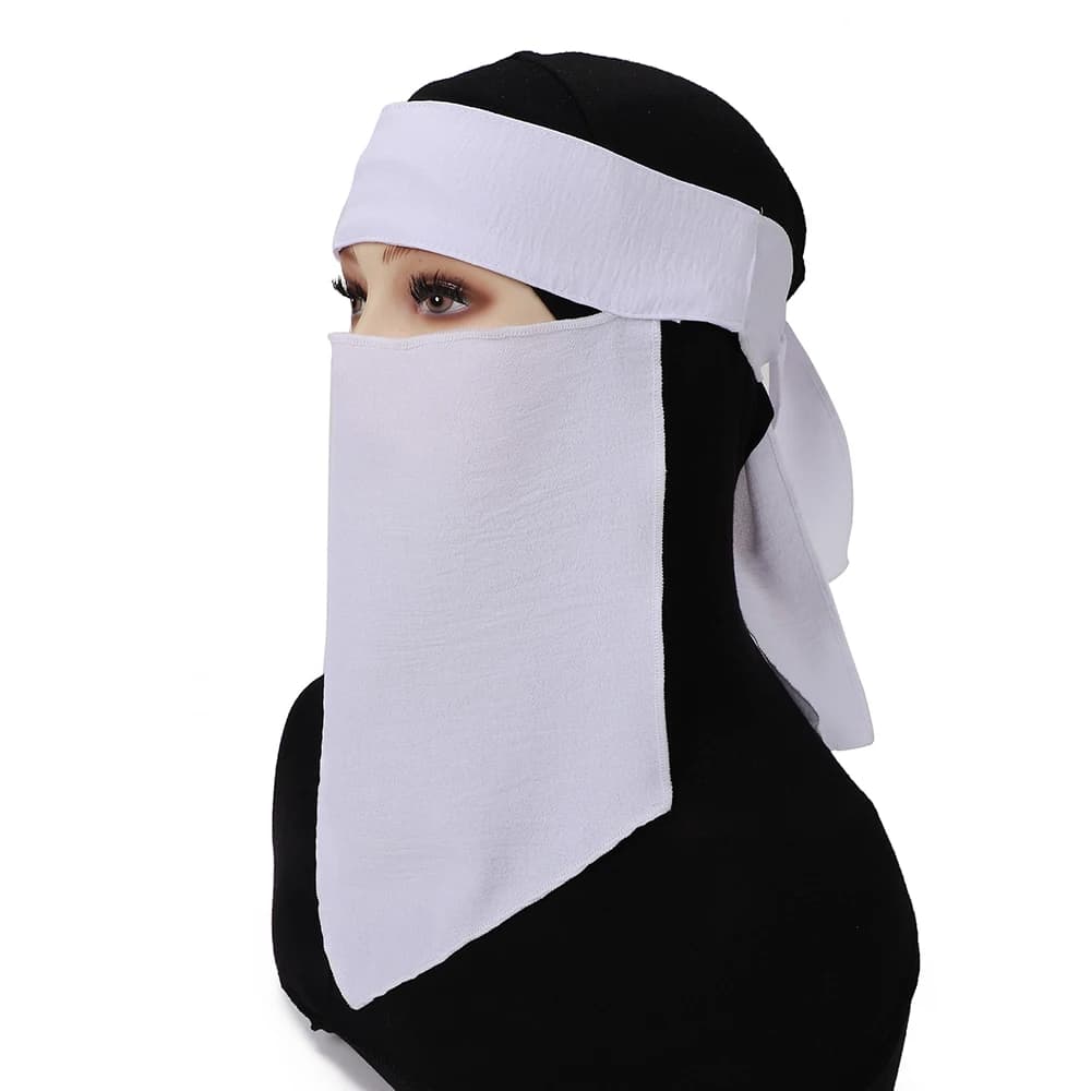غطاء وجه مسلم حجاب وشاح إسلامي غطاء رأس نسائي حجاب للصلاة قابل للتنفس غطاء وجه سعودي نقاب - 3