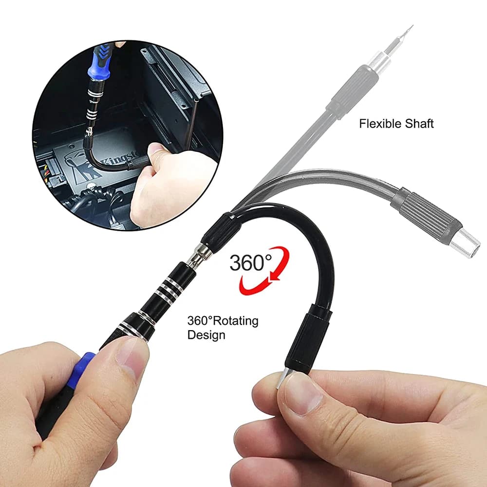 مجموعة مفكات دقيقة WOZOBUY 115/122/138 في 1 مغناطيسية - مجموعة أدوات مفكات احترافية، عدة إصلاح أجهزة الكمبيوتر، أجهزة إصلاح - 2