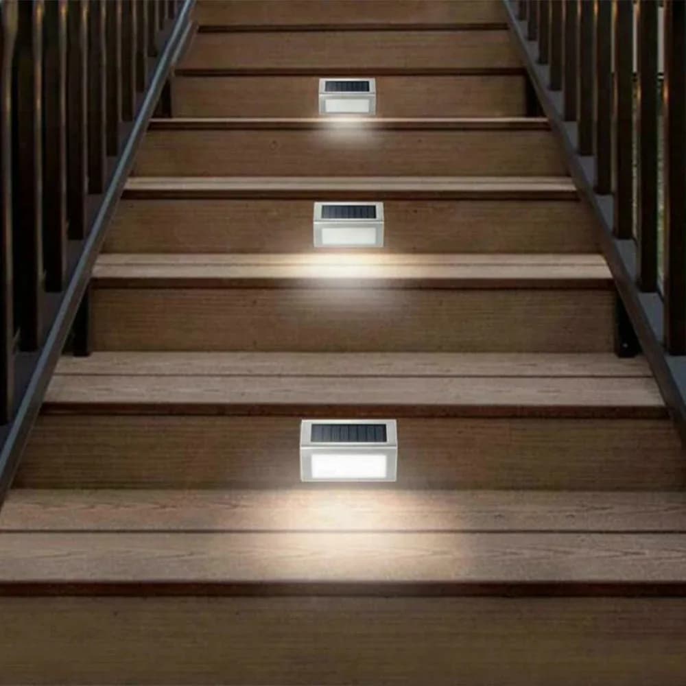 3 LED Outdoor Solar Stainless Steel Garden Light IP65 Waterproof Garden Yard Lighting Floodlight Stair Aisle Street Lamps 50lm - 4