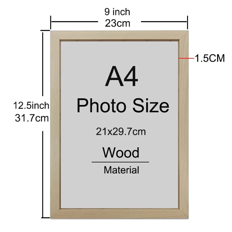 1/2/3pcs Wood Picture Frame A4 8X12in Honors Certificate Document Frame Wooden Photo Frame for Wall Hanging Desktop Disply - 5