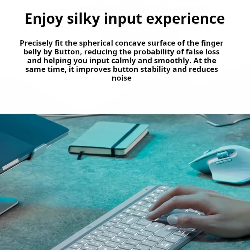 لوحة مفاتيح بلوتوث لاسلكية Logitech MX Keys S، لوحة مفاتيح مكتبية، رقيقة للغاية بحجم كامل، إضاءة خلفية ذكية، مفاتيح هادئة، محمولة - 6