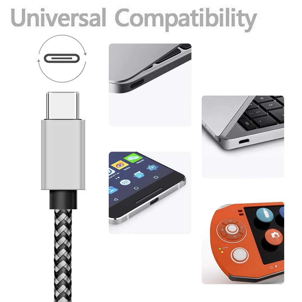 1-3Pcs USB Type C Cable Fast Charging Battery Charger Wire Woven Nylon Data Cable Mobile Phone Charger For Huawei Samsung USB C - 6