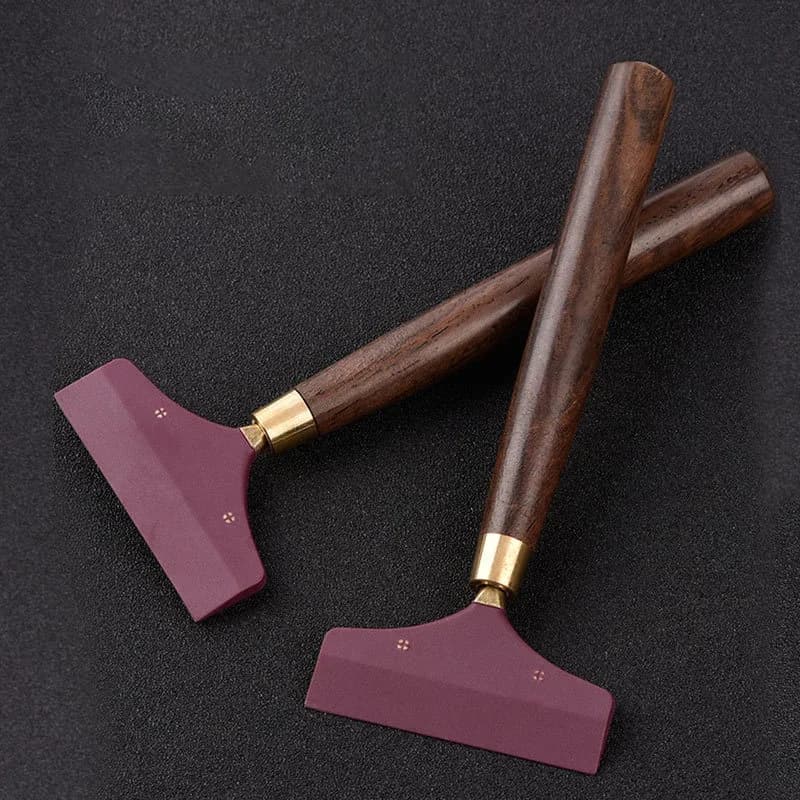Leather Scraper Glue Spreader Sandalwood Handle DIY Leather Craft Tool For Gluing Gumming Handmade Sewing Leatherworking Supplie - 5