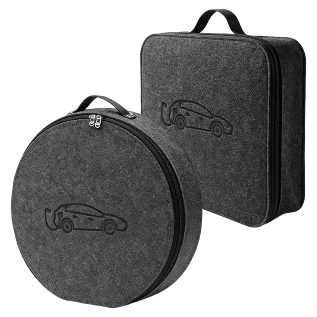 حقيبة تخزين كابل شحن سيارة كهربائية EV حقيبة كابل شحن سيارة كهربائية مقاومة للصدمات مستديرة/مربعة اكسسوارات السيارة