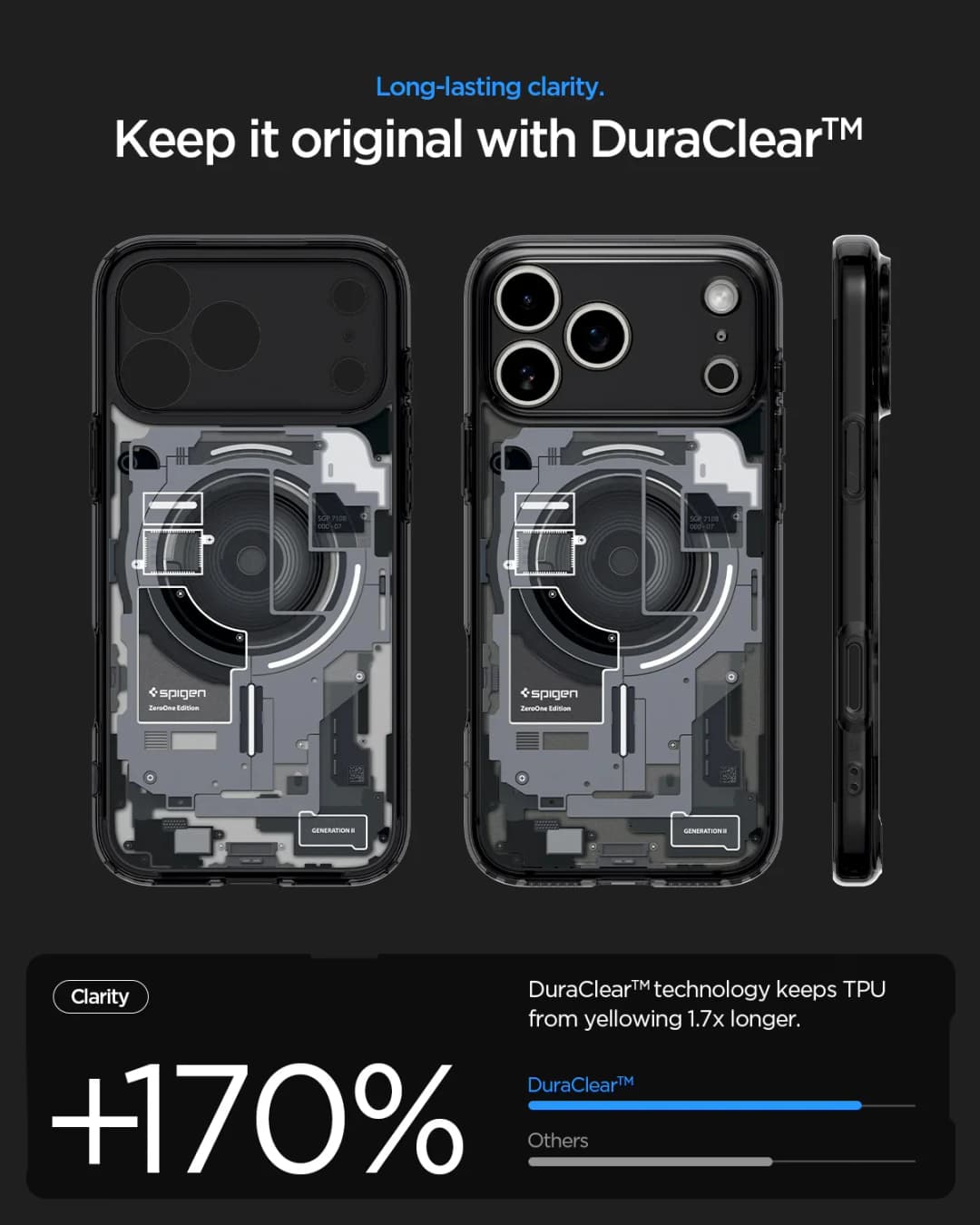 غطاء سبايجن Ultra Hybrid Magfit Zero One المغناطيسي لهواتف آيفون 17 برو ماكس إير و17 برو، متوافق مع الشحن اللاسلكي ماجسيف - 6