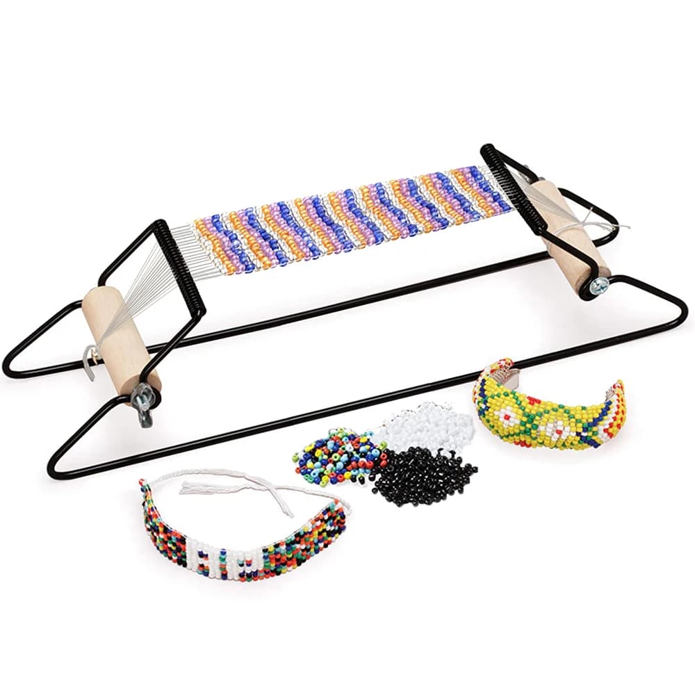 المعادن حبة تلوح في الأفق عدة النسيج الديكور المنوال للمجوهرات سوار DIY آلة الحياكة الإبداعية اليدوية الخرز الحياكة أداة - 6