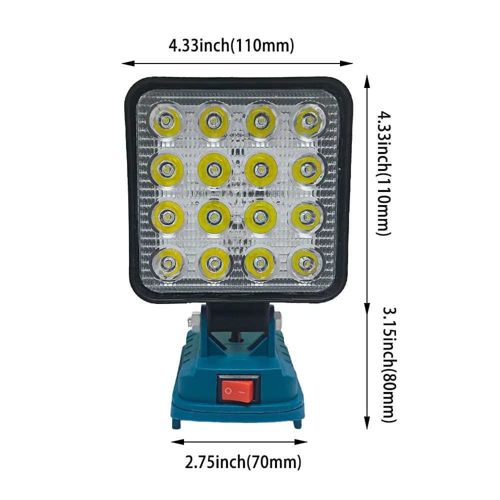 LED Work Light 3/4/8Inch For Makita 14.4V 18V Li-ion Battery Lamp With USB Outdoor Flashlight Lantern Camping Emergency Light - 3