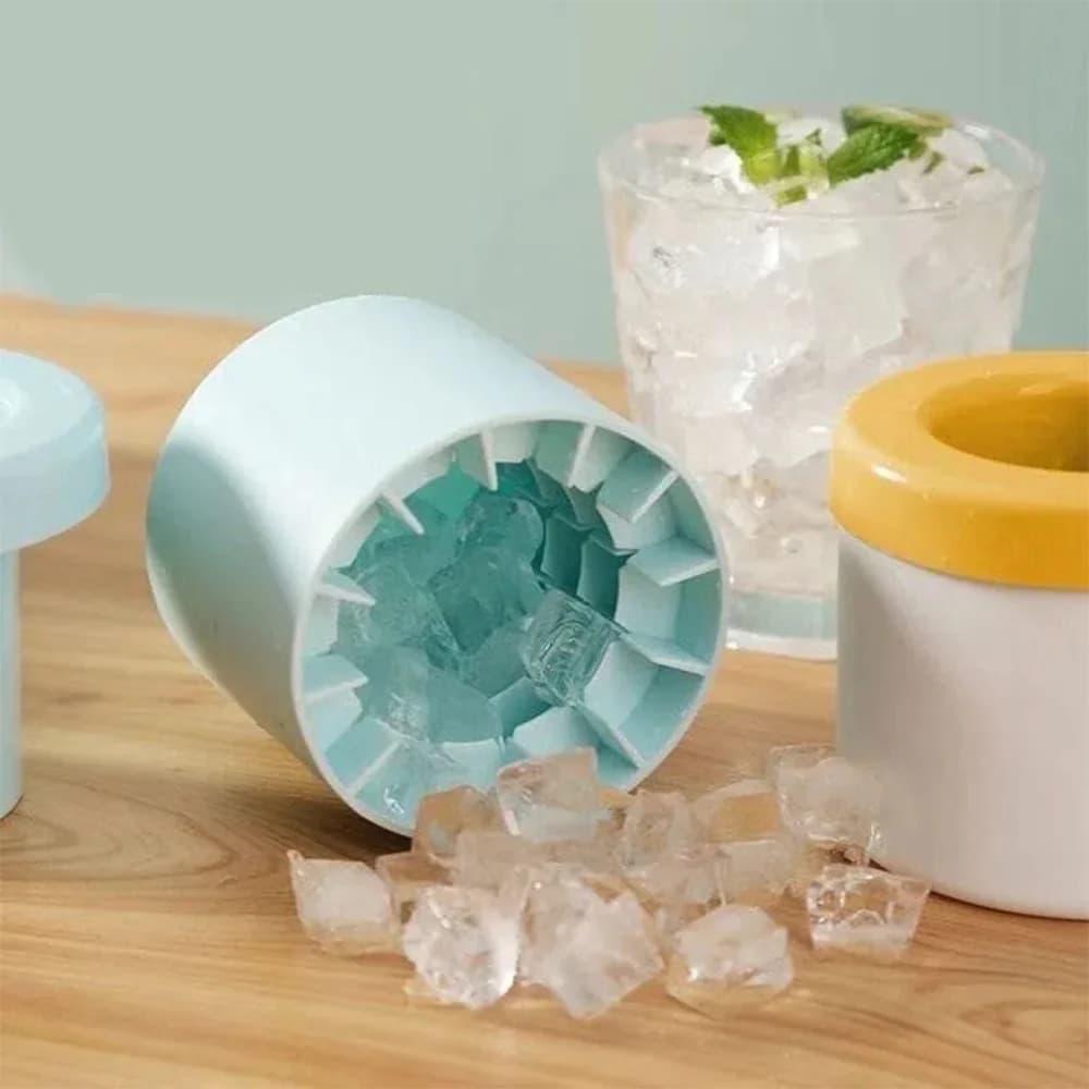 Household Cylinder Ice Cube Mold Whiskey Ice Cube Light Bulbs Ice Mold Food Grade Silicone Ice Cube Ball Maker Mould Bar Tools - 4
