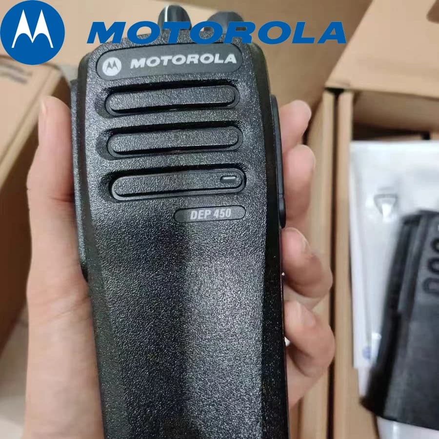 Original Motorola DEP450 DMR Analog Digital Dual Mode Walkie Talkie IP54 Waterproof Long Range 16CH Portable Two Way Radio