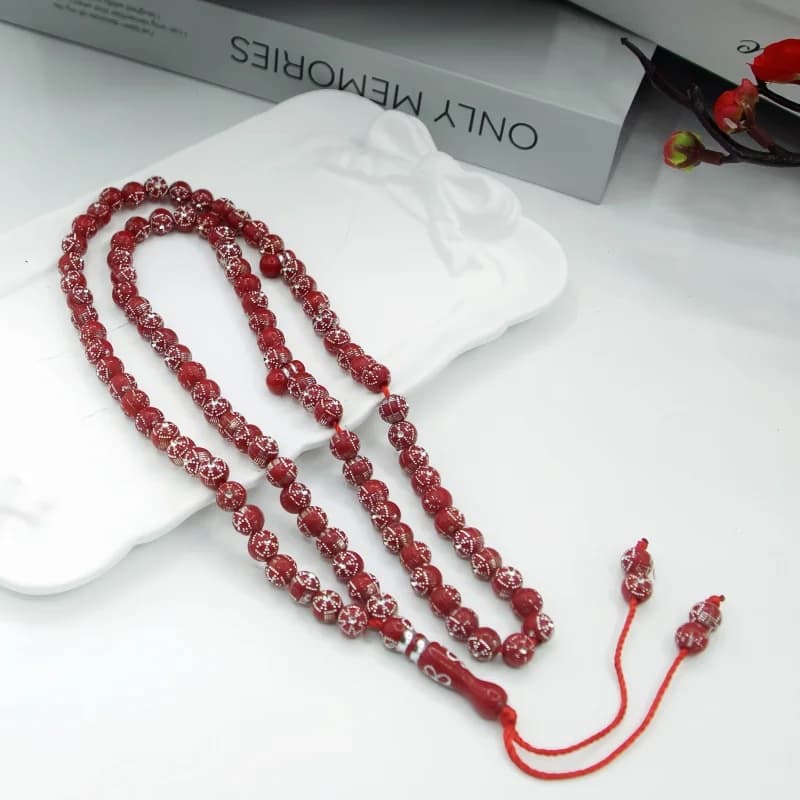 Muslim Tasbih 6mm 99 Beads Islam Prayer Rosary Islamic Worship Prayer Misbaha Ceremony Religious Eid Ramadan Gift - 3