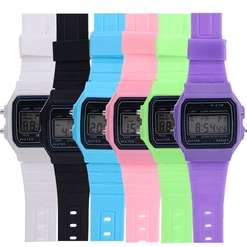 F91W Digital Watches for Men Women LED Electronic Wristwatch Waterproof Sports Military Watch Female Clock Relojes Digitales - 6