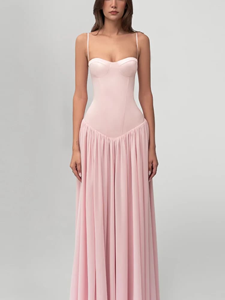 Sultry Elegant Maxi Dress Sexy Party Chiffon Slim Fit Formal Evening Gown Women Summer Date Night Trendy Streetwear - 2