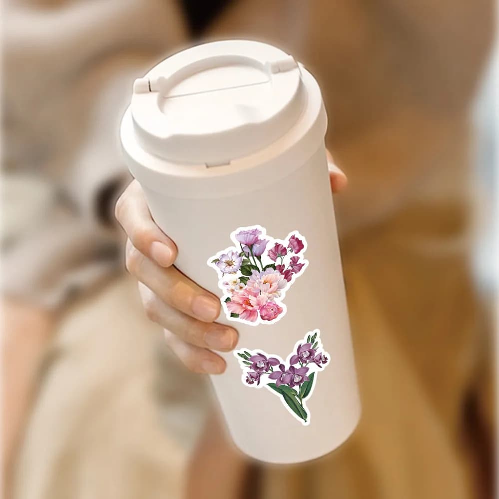 30/60/180 Flowers Stickers Cartoon Cute Decals Toy Stationery Guitar Phone Bicycle Laptop Luggage Car Graffiti Kids Sticker - 6