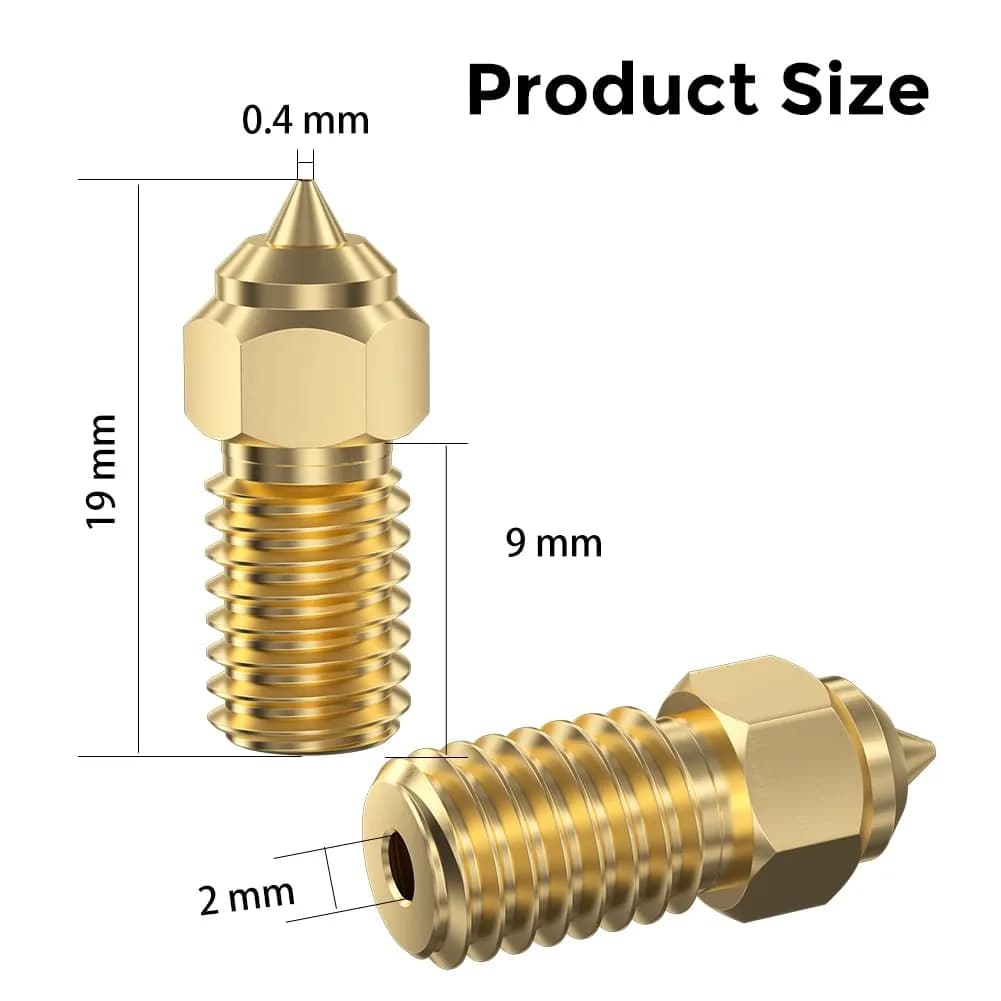 Creality Ender 3 V3 SE Nozzles 0.2/0.4/0.6/0.8/1mm High-Speed Brass Nozzles Hotend Extruder Nozzle 3D Printer accessory - 2