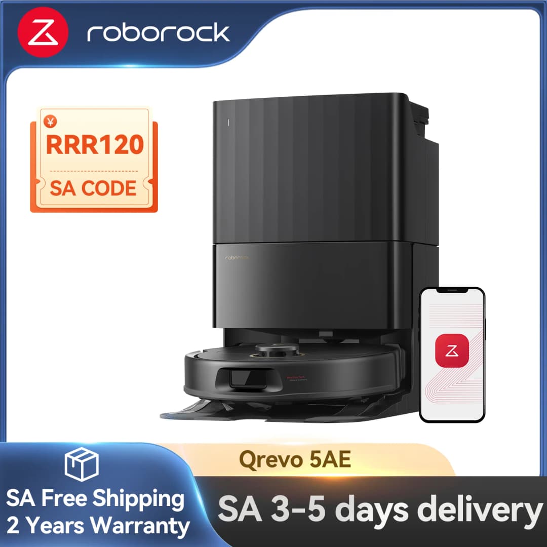 roborock Qrevo 5AE Robot Vacuum Cleaner 12000Pa Suction Dual Anti-Tangle Brushes Smart Obstacle Avoidance Auto Mop Washing