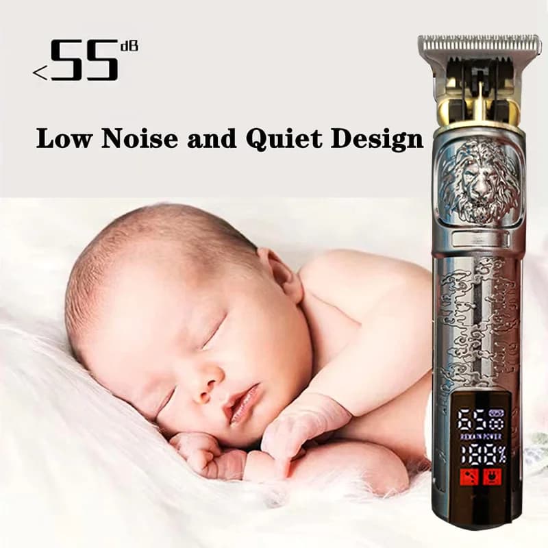 ماكينة حلاقة كهربائية احترافية جديدة مقاومة للماء للرجال، أداة تشذيب اللحية وآلة حلاقة T9 لقص الشعر - 5