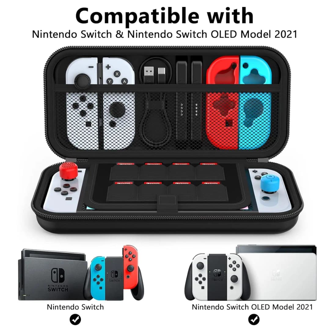 Portable Lightweight Carrying Case for Switch Console Large Capacity Waterproof Protective Storage Bag for Game Accessories - 6