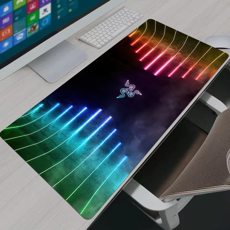 لوحة ماوس كبيرة للألعاب Razer LOGO حصيرة مكتب كمبيوتر حديثة سجادة لاب توب XXL هدايا مكتبية لوحة ماوس الألعاب - 3