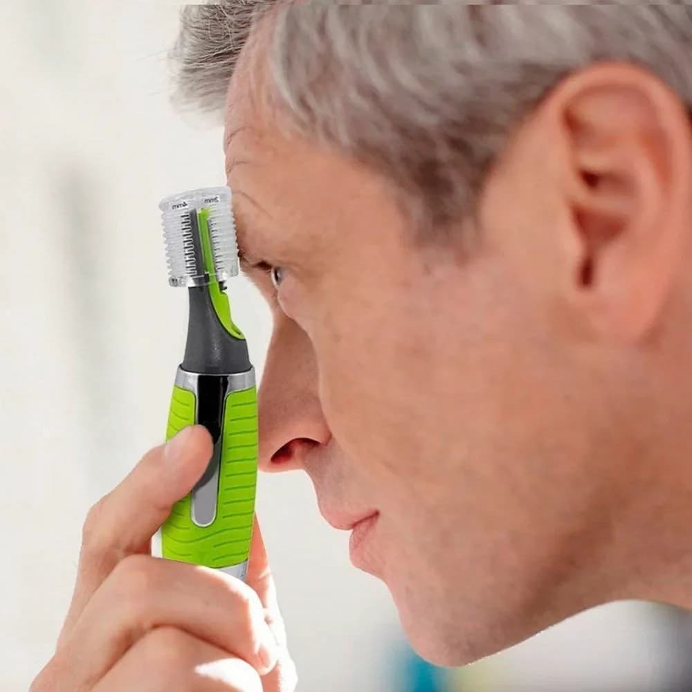 Male Nose Hair Trimmer 2in1 Facial Epilator - Rechargeable, Waterproof, Portable - Nose Hair, Ear Hair, Eyebrow Hair Chin Hair - 3