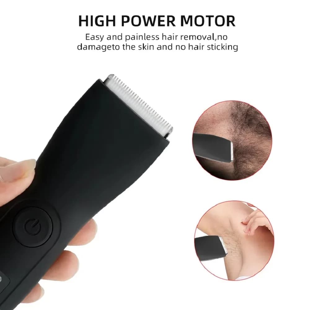 Mens Body Hair Trimmer for Men Balls Women Lady Shaver Hair Removal Bikini Trimmer Groin & Body Shaver Groomer Arm Beard Razor - 2
