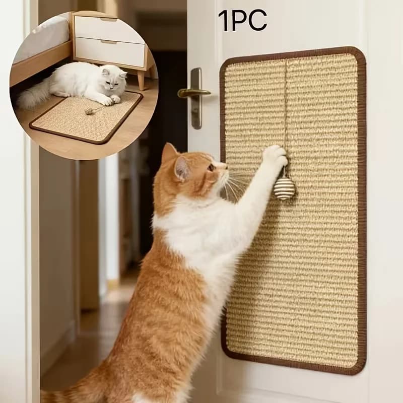 عرض خاص: مخلب قطط متين مع كرة معلقة، بيج، عمودي، موفر للمساحة، أثاث داخلي لحماية الأريكة/الكرسي/الباب - 3