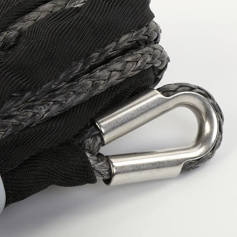 تمديد كابل رافعة صناعي 26 متر × 9 ملم تمديد حبل رافعة 26500 رطل، لمركبات الطرق الوعرة ATV U TV الشاحنة - 3