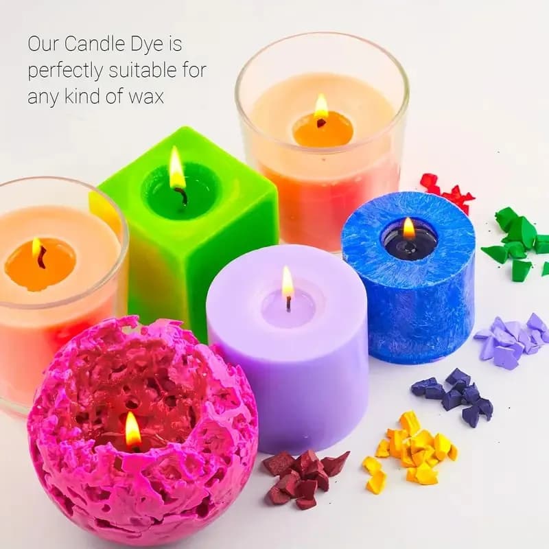 Candle Dye Kit - 16 Vibrant Colors, 5g Each, Perfect for DIY Candle Making & Christmas Crafts, Party Home Candle Making Supplies - 5