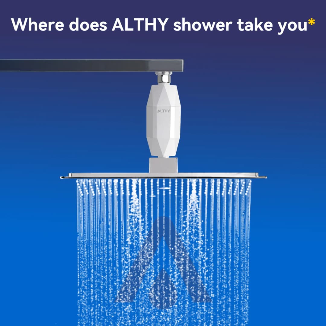 مرشح ماء الاستحمام المنشط بفيتامين سي من ALTHY - يقلل الكلور والمعادن الثقيلة - يحسن جفاف البشرة والحكة، قشرة الشعر، الأكزيما - 2