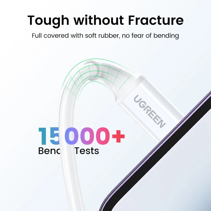 يوجرين كابل MFi 20 واط PD USB C إلى لايتنينج لآيفون 14 13 12 برو ماكس شحن سريع لآيباد ميني فون كابل Type C - 5