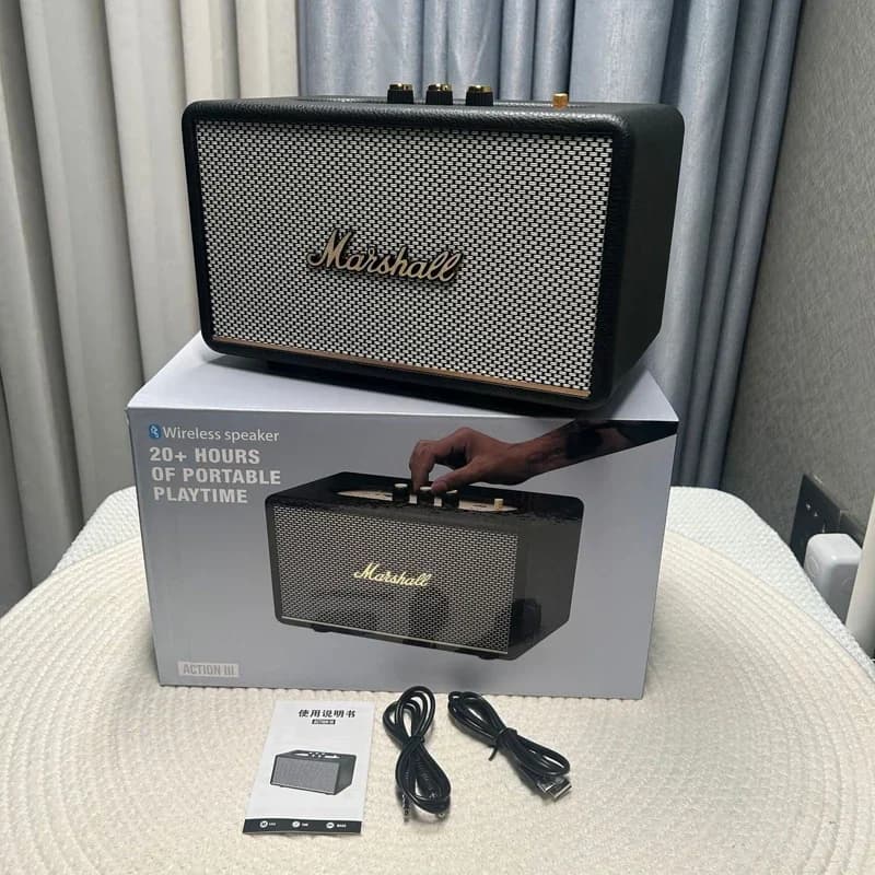 Marshall Portable Wireless Speaker Original Deep Bass Subwoofer IPX4 Waterproof Bluetooth 5.0 20H Outdoor Travel Rock Sound Hot - 3