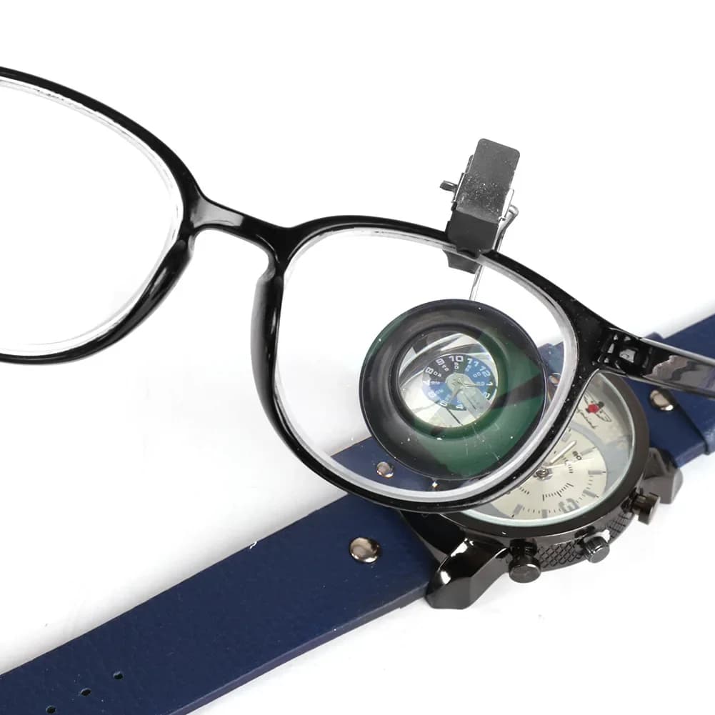 5X 10X 20X Eyeglass Magnifier Clip-On Eye Loupe Magnifying Lens Portable Eyepiece Process Operation Watchmakers Repair Tool - 4