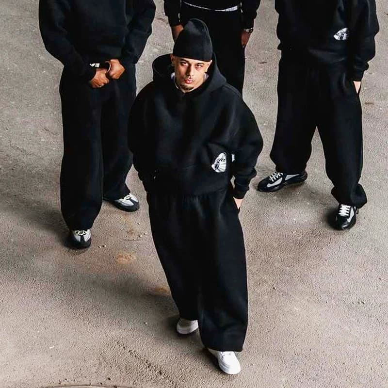 من المألوف نمط الشارع المطرزة Sweatpants الخريف الشتاء عارضة السراويل تنوعا شخصية زوجين عموم - 5