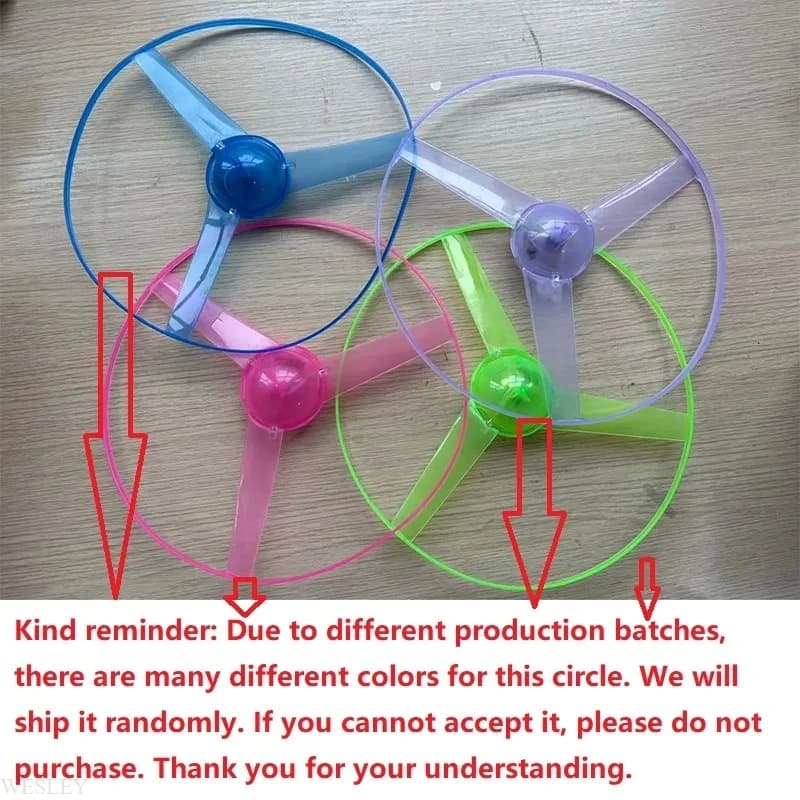 Kids Luminous Flying Disc Propeller Toys LED Lighting Pull String Flying UFO Toy Spinning Top Outdoor Game Sports Toy Gift - 3