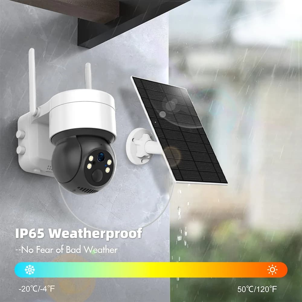 Tuya SmartLife WiFi/4G Sim Card 3MP WiFi Battery Solar Motion Tracking Human Detect Color Night Vision Outdoor PTZ CCTV Camera - 6