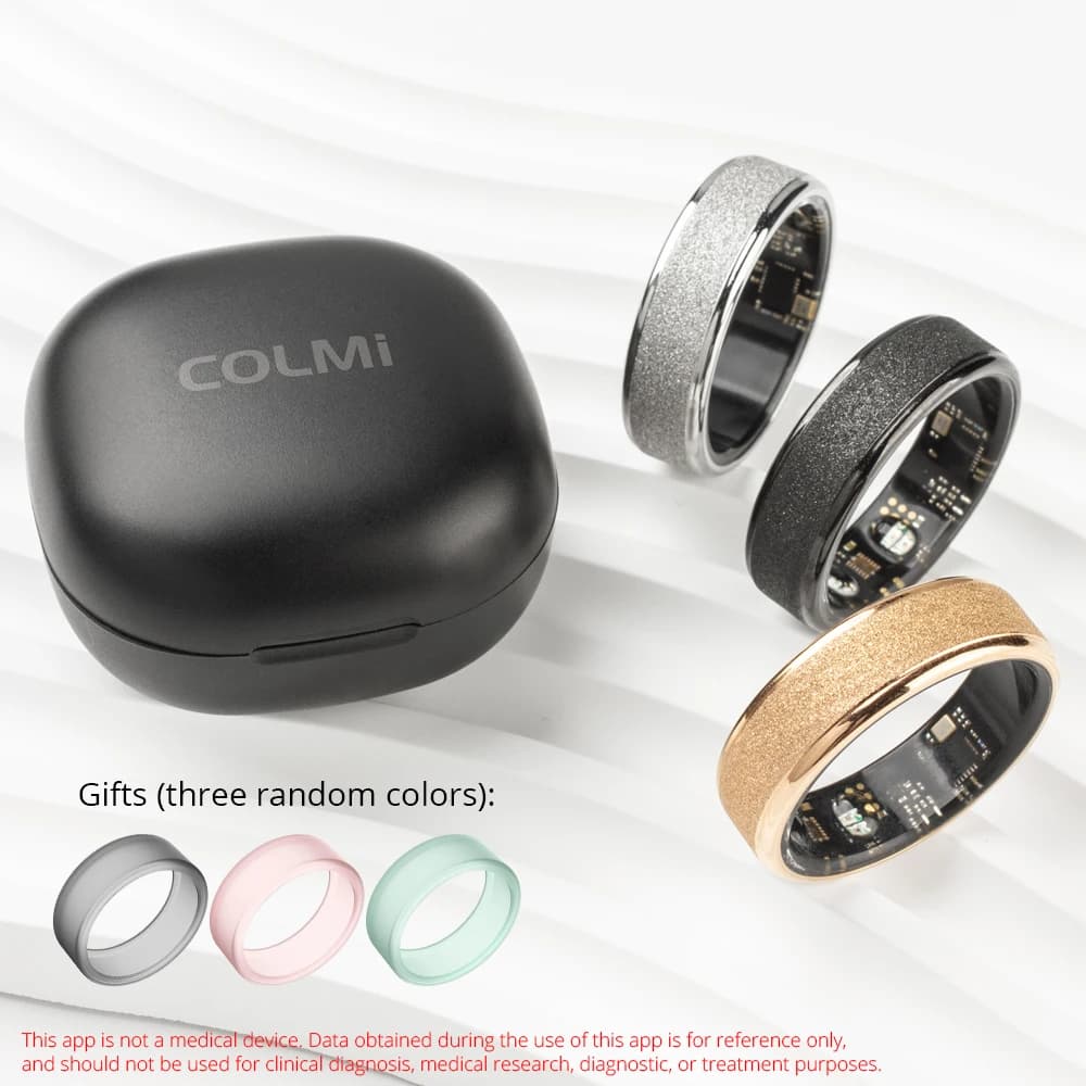 2024 COLMI R10 Smart Ring For Men Women, With Charging Case 39 Days Battery Life, Health and Sleep Monitor, 5ATM Waterproof - 6