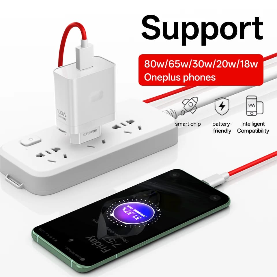 Original Oneplus 100W SuperVOOC USB Charger Adapter 80W 65W Fast Charging One Plus 13 13S 12 11 10 Nord 5 4 9 For OPPO Realme - 2