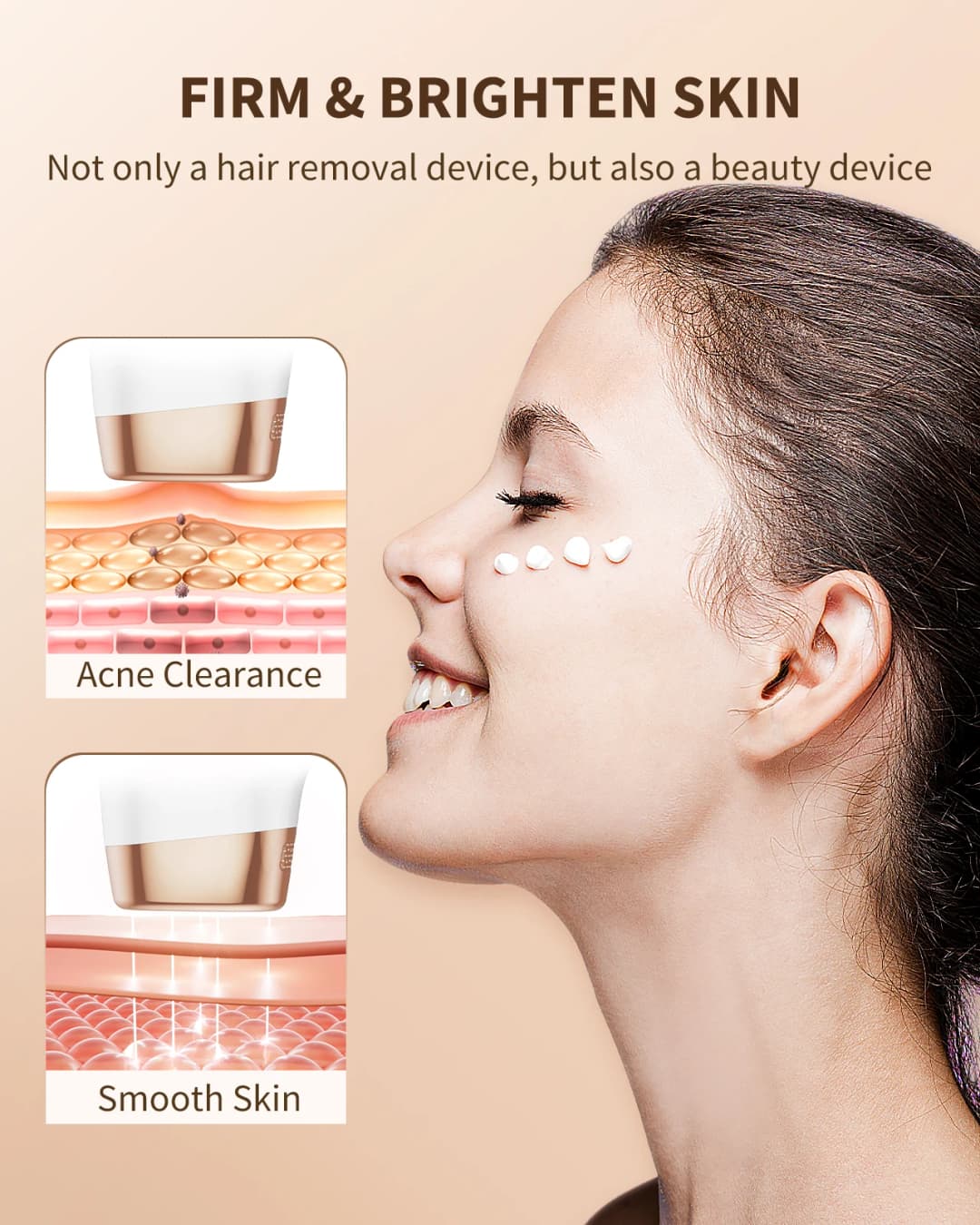 Laser Hair Removal Device 999900 Flashes 3in1 IPL Pulsed Light Epilator Painless Hair Remover Men Women Home Whole Body Use - 2