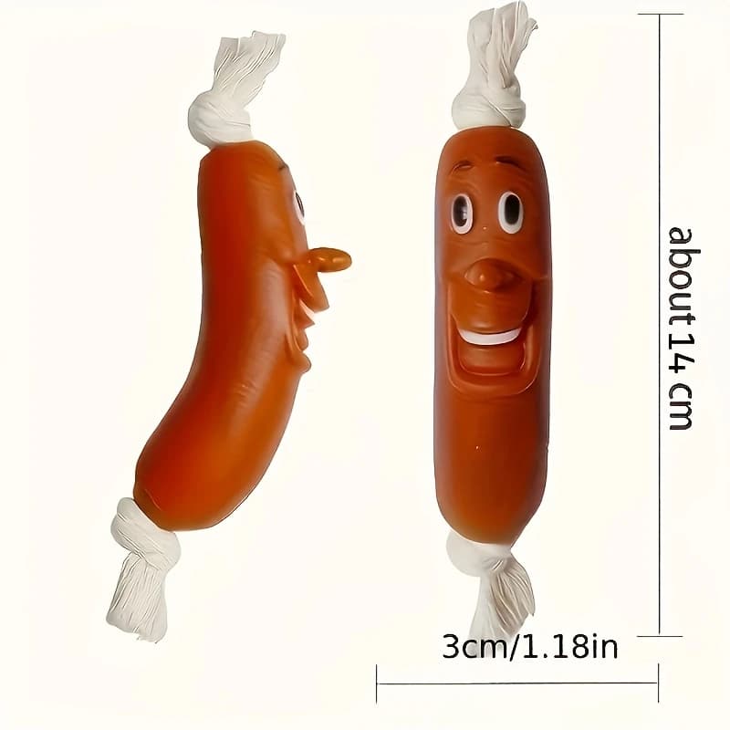 Dog Sausage Chew Toy - Bite-Resistant And Not Easy to Break, Interactive Training Teething Toy, Preferred Material, Dog Chew Toy - 2